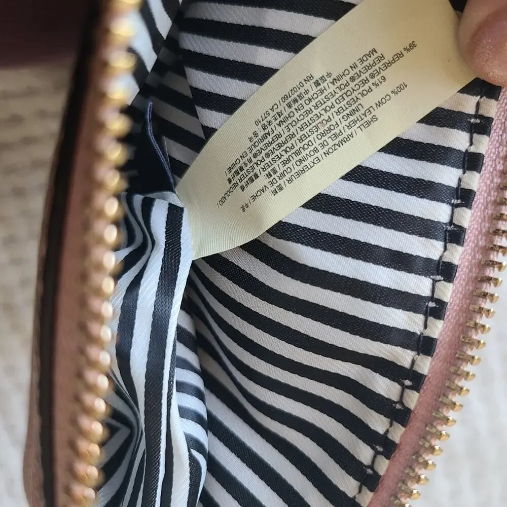 Kate Spade Blush Pink Grained Leather Cluth